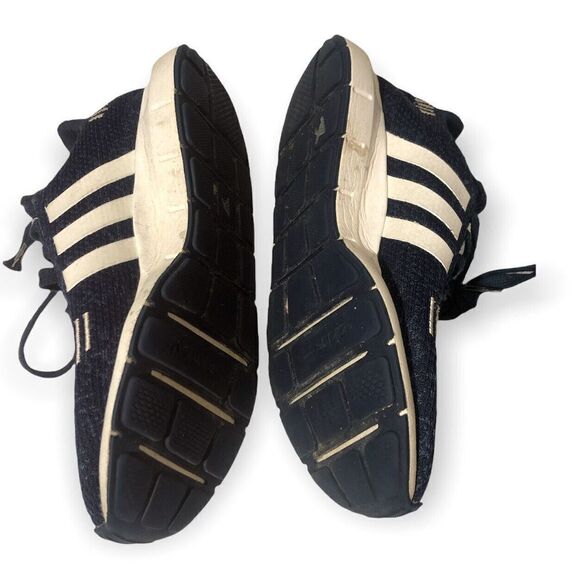 Adidas Swift Run Denim Sneakers B37118 Mens 6.5 Knit Blue Jean Navy - Picture 5 of 11